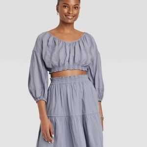 Universal Thread long sleeve cropped top